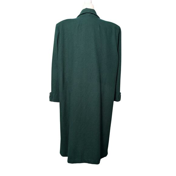 Vintage Forest Green 80% Wool Double Breasted Coat 3XL/24W - Picture 3 of 10